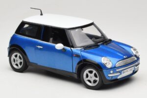 Mini Cooper R50 Blau mit Weißem Dach Mondo Motors 1:18 MINI004 Metall – Bild 6 von 8