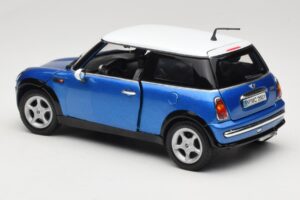 Mini Cooper R50 Blau mit Weißem Dach Mondo Motors 1:18 MINI004 Metall – Bild 7 von 8