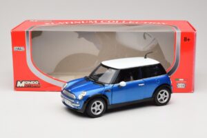 Mini Cooper R50 Blau mit Weißem Dach Mondo Motors 1:18 MINI004 Metall – Bild 8 von 8