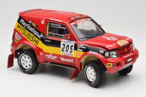 Mitsubishi Pajero Rallye Raid #205 Paris-Dakar Rally 2001 Solido 1:18 9022 Metall – Bild 6 von 8