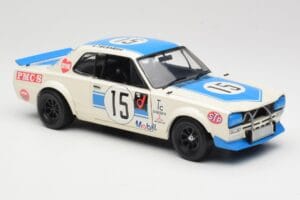 Nissan Skyline 2000GT-R KPGC10 #15 K. Takahashi Nissan Works JTCC 1972 Kyosho 1:18 08122B Metall – Bild 6 von 8