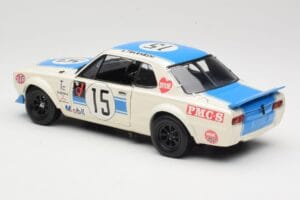 Nissan Skyline 2000GT-R KPGC10 #15 K. Takahashi Nissan Works JTCC 1972 Kyosho 1:18 08122B Metall – Bild 7 von 8