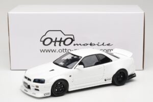 Nissan Skyline GT-R BNR34 by KRC Pearl White Otto 1:18 OT1135 Resin – Bild 6 von 6