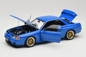 Nissan Skyline GT-R R32 V-Spec II Tuned Blau AUTOart 1:18 77415 Metall – Bild 2 von 8