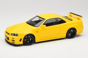 Nissan Skyline GT-R R34 Customized Version Gelb MotorHelix 1:18 M83412 Metall