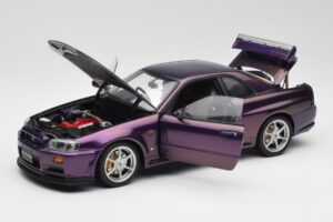 Nissan Skyline GT-R R34 V-Spec Midnight Lila AUTOart 1:18 77305 Metall – Bild 2 von 8