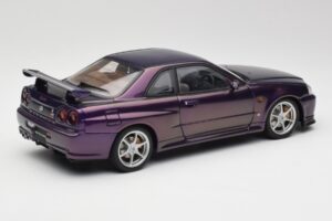 Nissan Skyline GT-R R34 V-Spec Midnight Lila AUTOart 1:18 77305 Metall – Bild 3 von 8