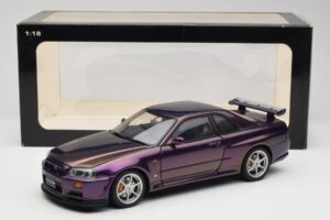 Nissan Skyline GT-R R34 V-Spec Midnight Lila AUTOart 1:18 77305 Metall – Bild 8 von 8
