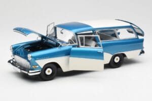 Opel Rekord P1 Caravan Blau Metallic Minichamps 1:18 180043210 Metall – Bild 2 von 8