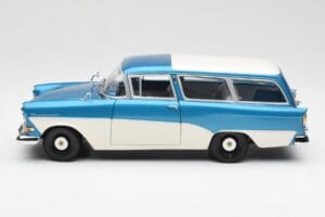 Opel Rekord P1 Caravan Blau Metallic Minichamps 1:18 180043210 Metall – Bild 4 von 8