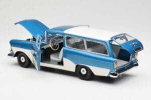 Opel Rekord P1 Caravan Blau Metallic Minichamps 1:18 180043210 Metall – Bild 5 von 8