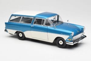 Opel Rekord P1 Caravan Blau Metallic Minichamps 1:18 180043210 Metall – Bild 6 von 8