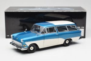 Opel Rekord P1 Caravan Blau Metallic Minichamps 1:18 180043210 Metall – Bild 8 von 8