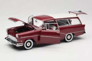 Opel Rekord P1 Caravan Rot Minichamps 1:18 180043211 Metall – Bild 2 von 8