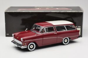 Opel Rekord P1 Caravan Rot Minichamps 1:18 180043211 Metall – Bild 8 von 8