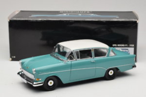 Opel Rekord P1 Türkisblau Minichamps 1:18 180043200 Metall – Bild 8 von 8