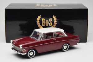 Opel Rekord P2 Dunkelrot & Weiss BoS Models 1:18 BOS415 Resin – Bild 6 von 6