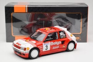 Peugeot 205 T16 #3 B. Darniche / A. Mahe Rally Ypres 1985 IXO 1:18 18RMC135 Metall – Bild 6 von 6