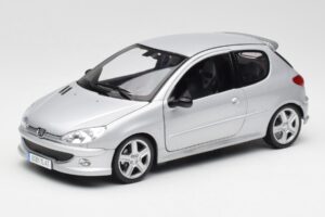 Peugeot 206 RC Aluminium Silber Norev 1:18 184726 Metall