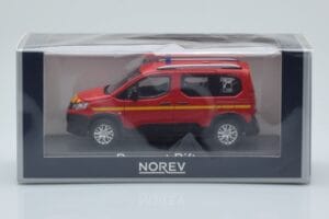 Peugeot Rifter Pompiers Rot Norev 1:43 479069 Metall – Bild 4 von 4