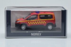 Peugeot Rifter Sapeurs Pompiers Rot Norev 1:43 479071 Metall – Bild 4 von 4