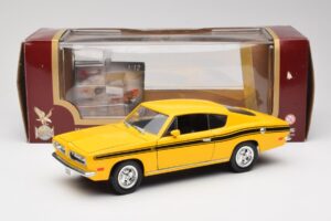 Plymouth Barracuda Gelb Road Legends 1:18 92178 Metall – Bild 8 von 8