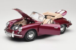 Porsche 356B Cabriolet Aubergine Bburago 1:18 3021-M4 Metall – Bild 2 von 8