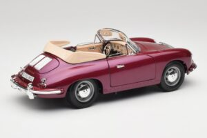 Porsche 356B Cabriolet Aubergine Bburago 1:18 3021-M4 Metall – Bild 3 von 8