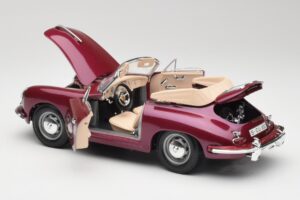 Porsche 356B Cabriolet Aubergine Bburago 1:18 3021-M4 Metall – Bild 5 von 8