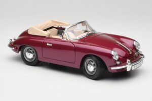 Porsche 356B Cabriolet Aubergine Bburago 1:18 3021-M4 Metall – Bild 6 von 8