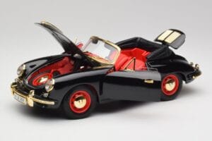 Porsche 356B Cabriolet Schwarz Bburago 1:18 3031D Metall – Bild 2 von 8