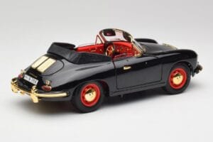 Porsche 356B Cabriolet Schwarz Bburago 1:18 3031D Metall – Bild 3 von 8