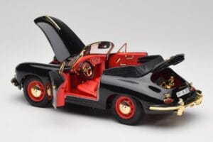 Porsche 356B Cabriolet Schwarz Bburago 1:18 3031D Metall – Bild 5 von 8