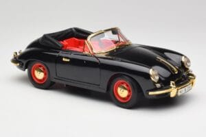 Porsche 356B Cabriolet Schwarz Bburago 1:18 3031D Metall – Bild 6 von 8