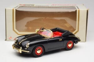 Porsche 356B Cabriolet Schwarz Bburago 1:18 3031D Metall – Bild 8 von 8