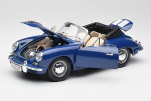 Porsche 356B Cabriolet Blau Bburago 1:18 3051 Metall – Bild 2 von 8