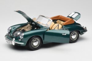 Porsche 356B Cabriolet Grün Bburago 1:18 3051-M1 Metall – Bild 2 von 8