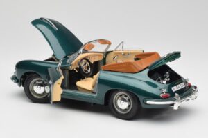 Porsche 356B Cabriolet Grün Bburago 1:18 3051-M1 Metall – Bild 5 von 8