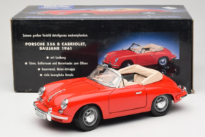 Porsche 356B Cabriolet Rot Tchibo 1:18 45703 Metall – Bild 8 von 8