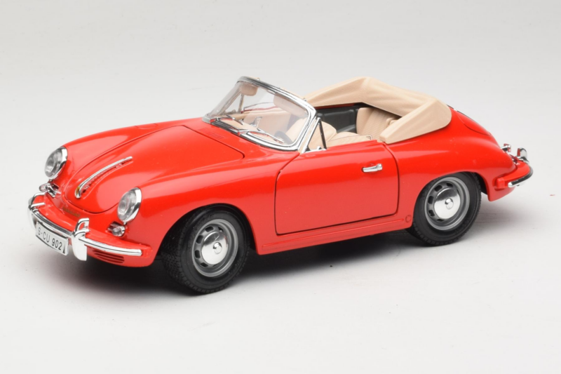 Porsche 356B Cabriolet Rot Tchibo 1:18 45703 Metall