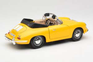 Porsche 356B Cabriolet Gelb Bburago 1:18 3031 Metall – Bild 3 von 8