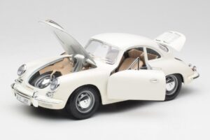 Porsche 356B Weiss Bburago 1:18 3021-M3 Metall – Bild 2 von 8