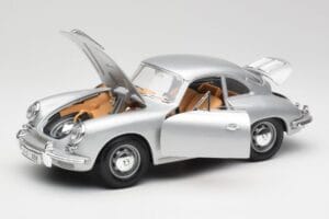 Porsche 356B Silber & Braunes Interieur Bburago 1:18 3021-M2 Metall – Bild 2 von 8