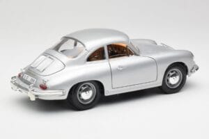 Porsche 356B Silber & Braunes Interieur Bburago 1:18 3021-M2 Metall – Bild 3 von 8