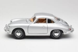 Porsche 356B Silber & Braunes Interieur Bburago 1:18 3021-M2 Metall – Bild 4 von 8