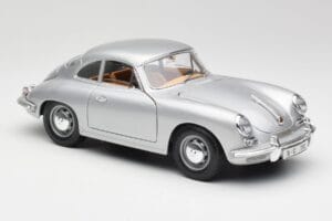 Porsche 356B Silber & Braunes Interieur Bburago 1:18 3021-M2 Metall – Bild 6 von 8