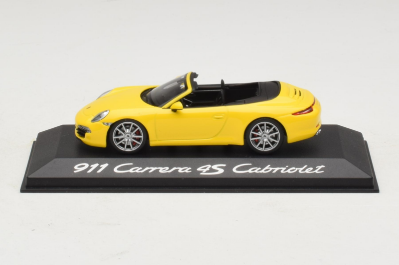 Porsche 911 991 Carrera 4S Cabriolet Gelb Minichamps 1:43 WAP0201120C Metall