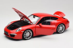Porsche 911 991 Carrera S Guards Rot Minichamps 1:18 100061020 Metall – Bild 2 von 8