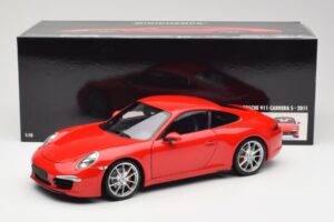 Porsche 911 991 Carrera S Guards Rot Minichamps 1:18 100061020 Metall – Bild 8 von 8