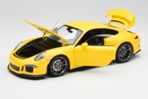 Porsche 911 991 GT3 Racing Gelb & Silber Räder Minichamps 1:18 110062722 Metall – Bild 2 von 8